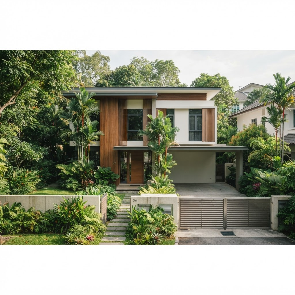 A modern home protected from termites